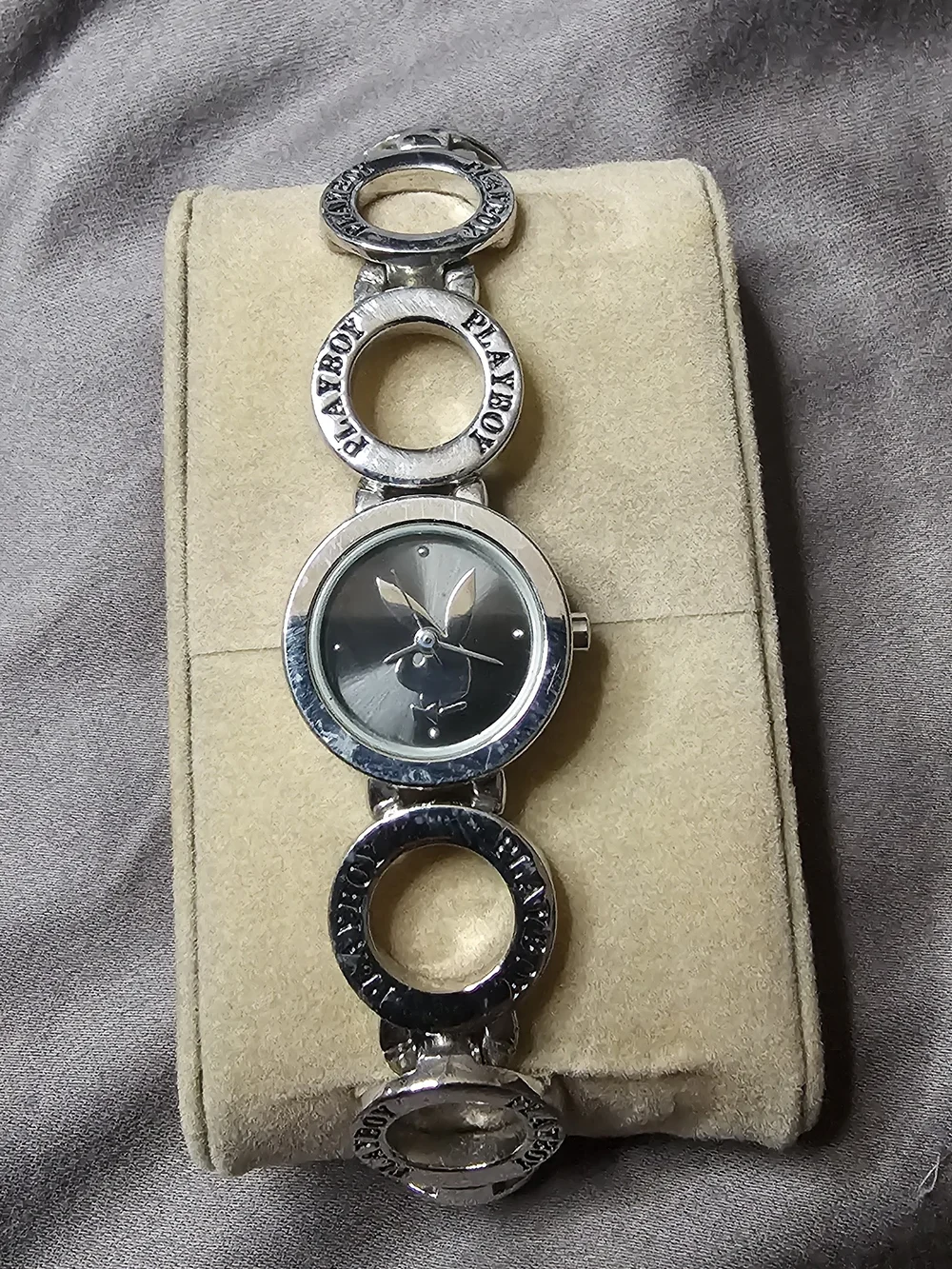 Playboy Silver Bunny Logo Bracelet Watch - Silver Vintage Y2K